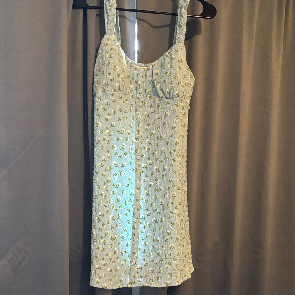 No Boundaries Blue and Green Textured Dress